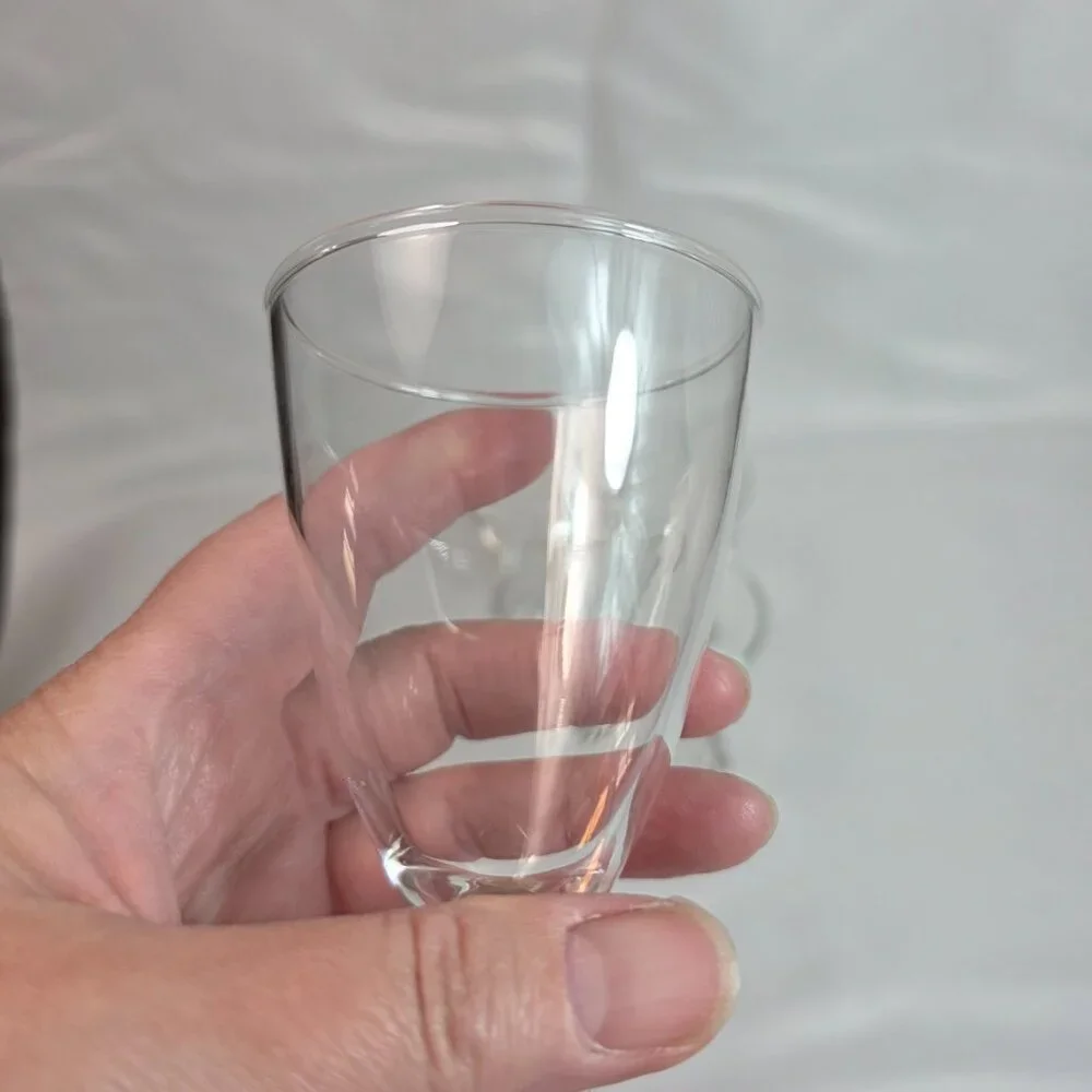 FOUR Anchor Hocking Berwick Boopie Clear Juice/Wine Glasses Ball Design on Base